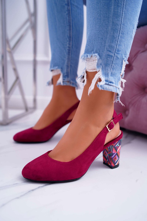 Dámské Lodičky Na Podpatku Sergio Leone SK788 Fuchsie Lati