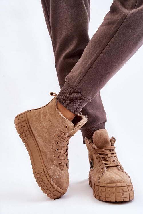 Vysoko izolované semišové tenisky béžové evren