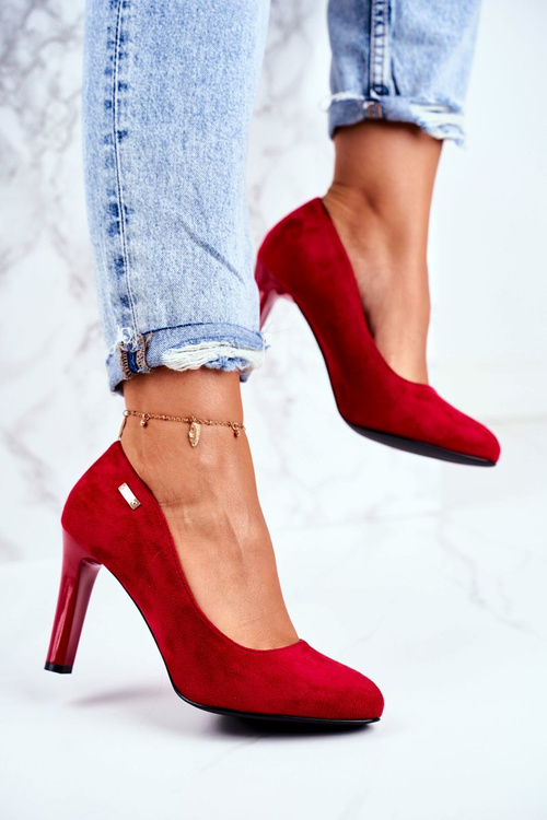 Dámske čerpadlá červené semiš na Sergio Leone Campbell Post