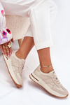 Kožené Dámske Športové Topánky Sneakers Daniel Lopez Just Dare SS2D4043 Béžové