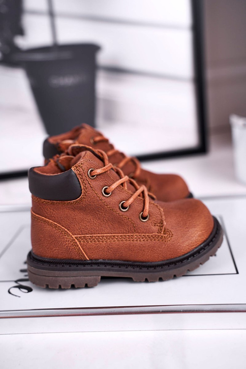 Dětské boty traperky teplé hnědé Moa