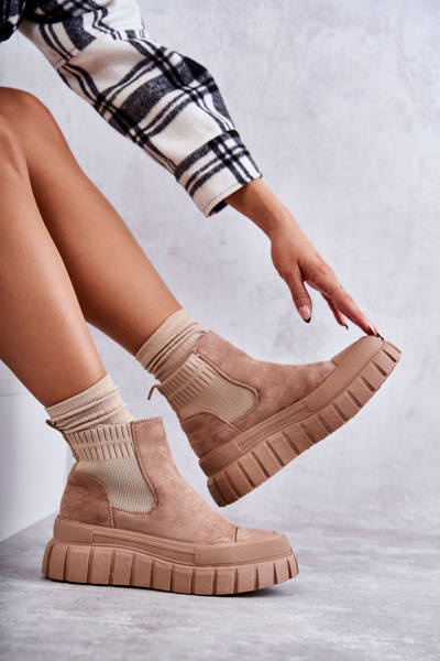 Módne sklz -up topánky na platforme Dark Boon Jenna