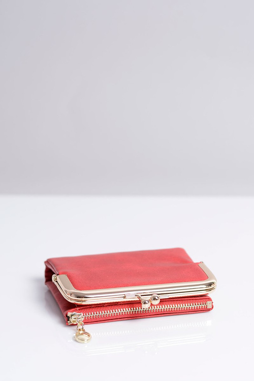 Mała Damska Czerwona Portmonetka