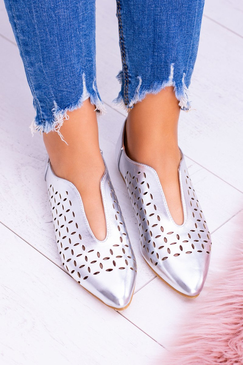 Lu Boo stříbrné dámské boty Synthia