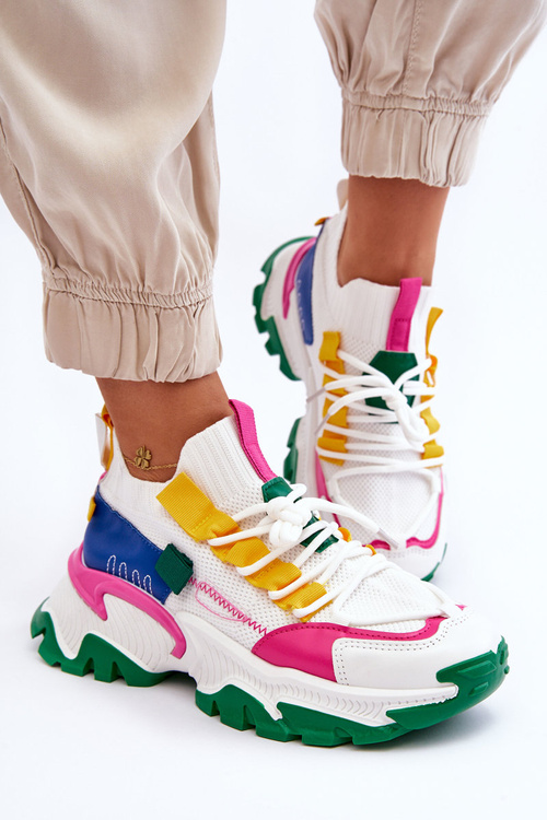 Dámské ponožkové tenisky Bílo-Zelená Keaton