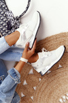 Dámská Sportovní Obuv Sneakersy Bílé-Stříbrné Netta