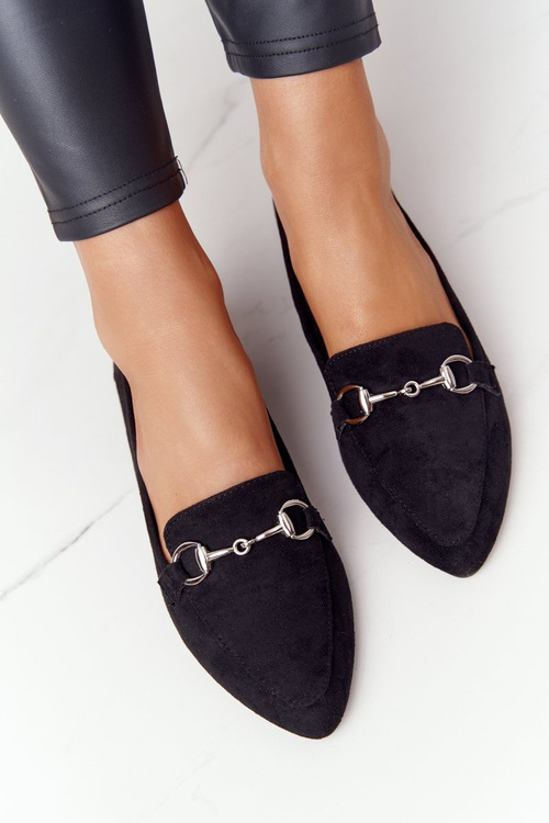 Dámske mokasáre Sergio Leone Mk711 Čierny semiš