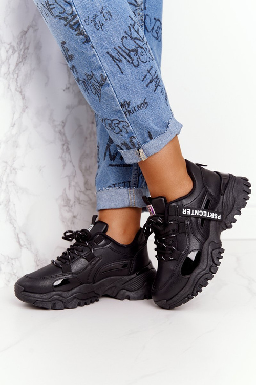 Dámské Sneakersy Na Masivní Podrážce Černé Laugh