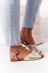 Kožené sandále Maciejka 05199-04 béžové zlato