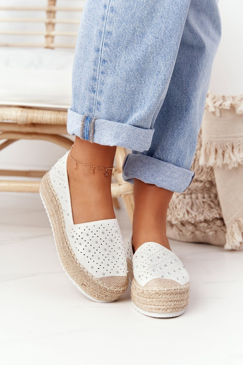 Espadrilky Na Slaměné Platformě S.Barski Béžové 