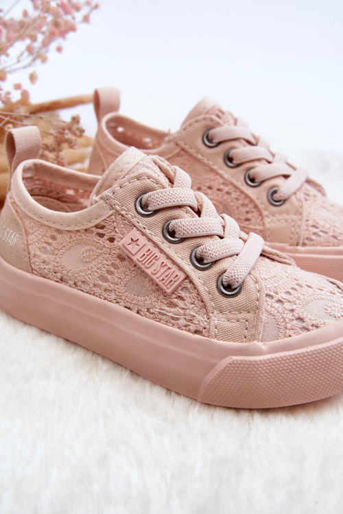 Veľká hviezda JJ374130 Nude Openwork Sneakers