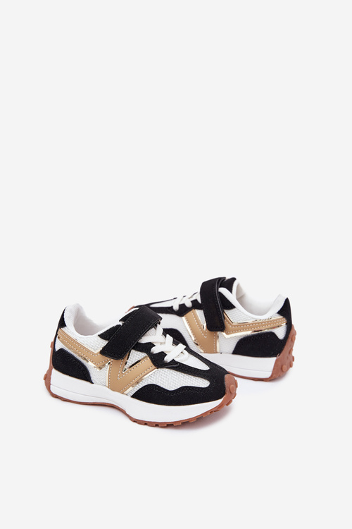 Dětské tenisky na suchý zip bílou-černé Tezzu