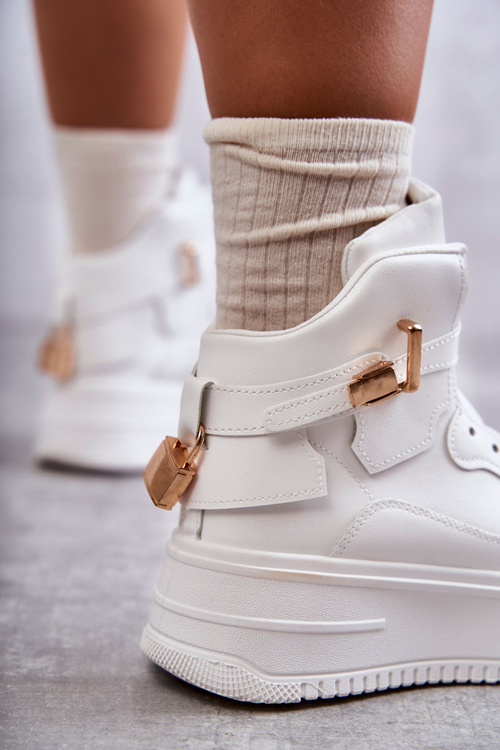 Dámské teplé vysoké sportovní boty bílé Lexa