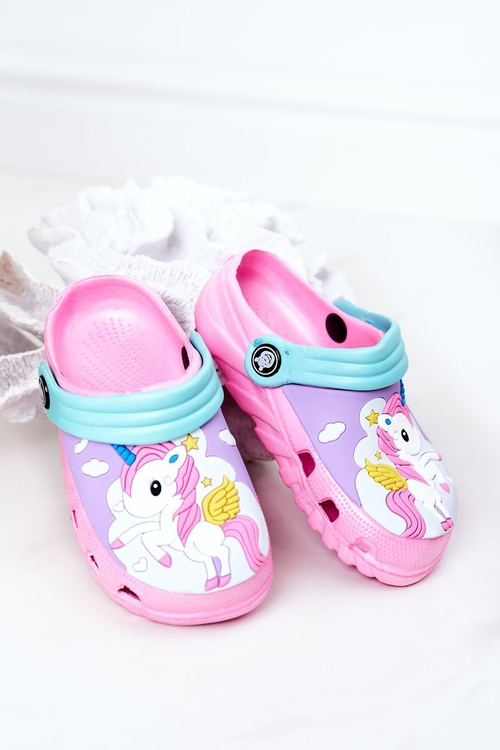 Dětské Pěnové Nazouváky S Jednorožcem Růžové