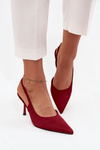 Podpatky s odkrytými patami Bordó Lenira