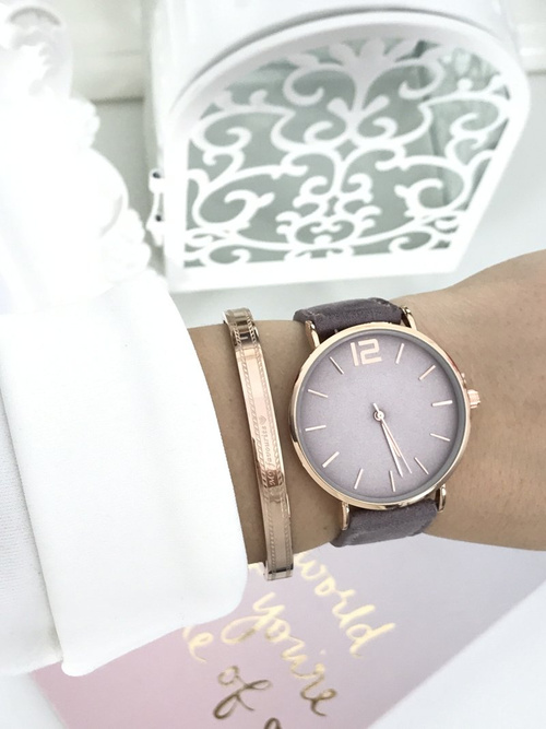 Ernest Manon Watch, Suede, Purple Zloty