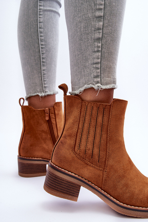 Klasické semišové boty Dámské béžové Metanassa