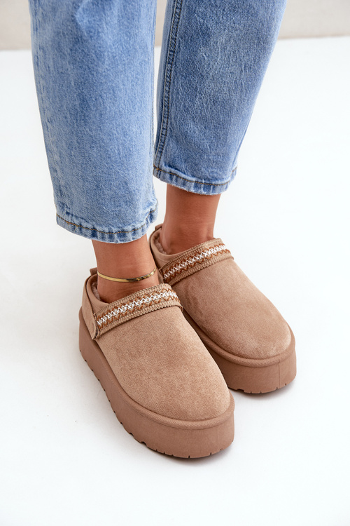 Sněhule S Dekorativním Vyšíváním Béžové Selithria