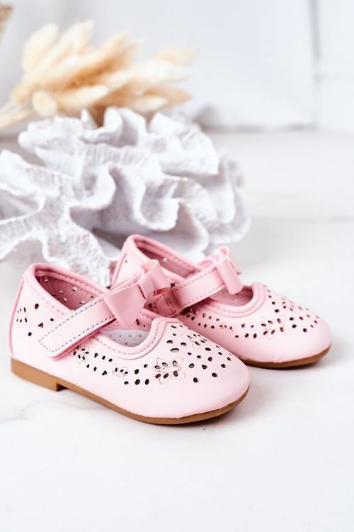 Detské kožené baleríny Pink Mirea
