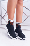 Dámske športové topánky High Sock Black Press