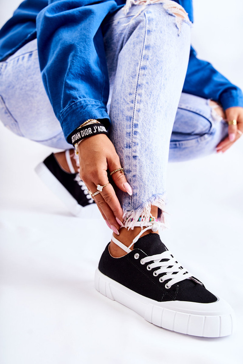 Dámské Tenisky na platformě Černá Comes