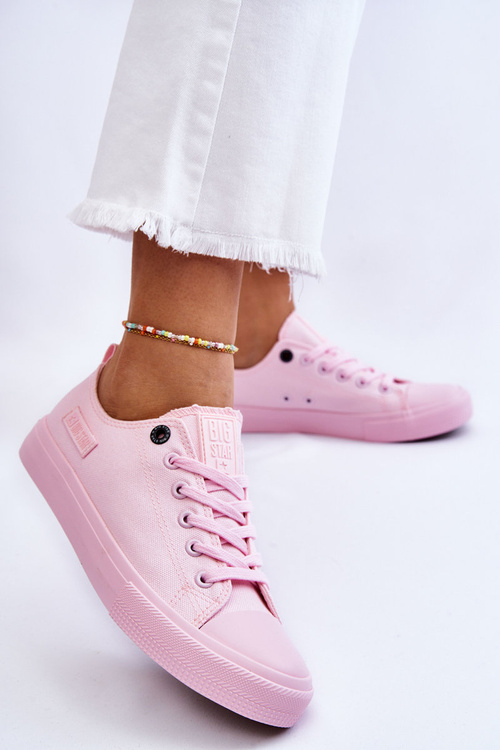 Dámské klasické nízké tenisky Big Star LL274022 světle růžová