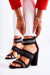 Dámské sandály na vysokém podpatku černá Laurita