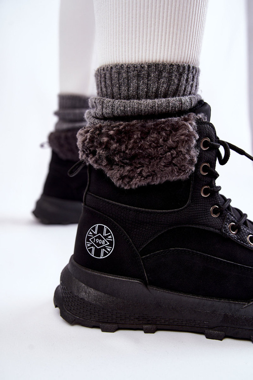 Teplé boty Trappers Lee Cooper LCJ-22-44-1362 Černe