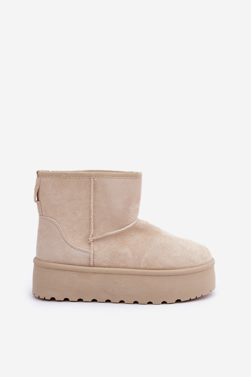 Dámske Snehule Na Platforme Svetlo Béžové Leanara