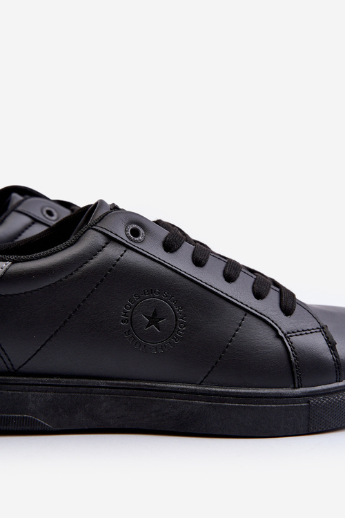 Nízke pánske tenisky z ekologickej kože Big Star NN174284 Čierne