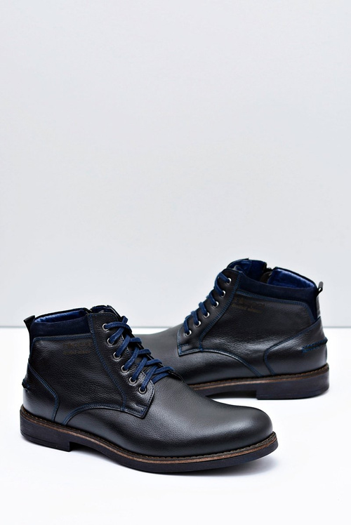 Pánske kožené topánky teplé čierne topánky piere