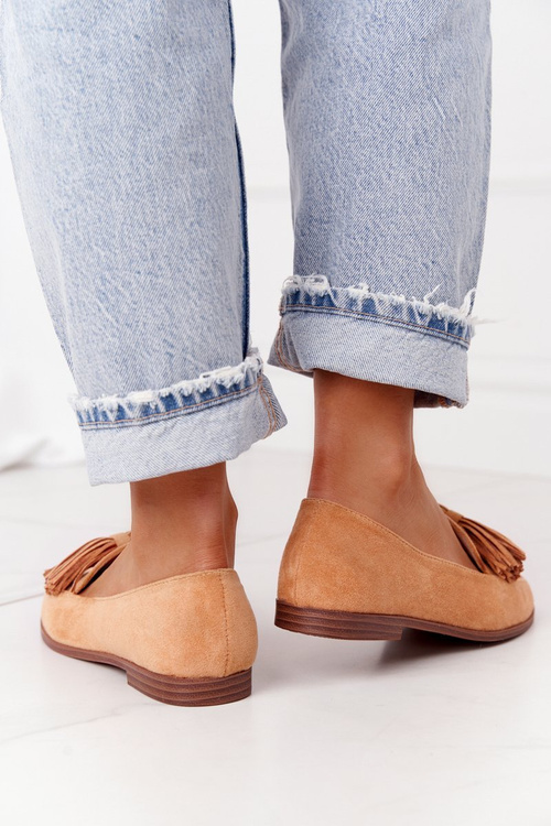 Semišové Dámské Mokasíny S Třásněmi Camel Alicante