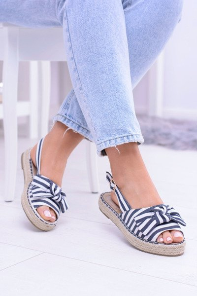 Tmavě modré Dámské sandály Espadrilles Buni