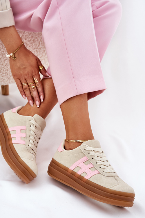 Dámské Tenisky Na Platformě Béžové Syliyana