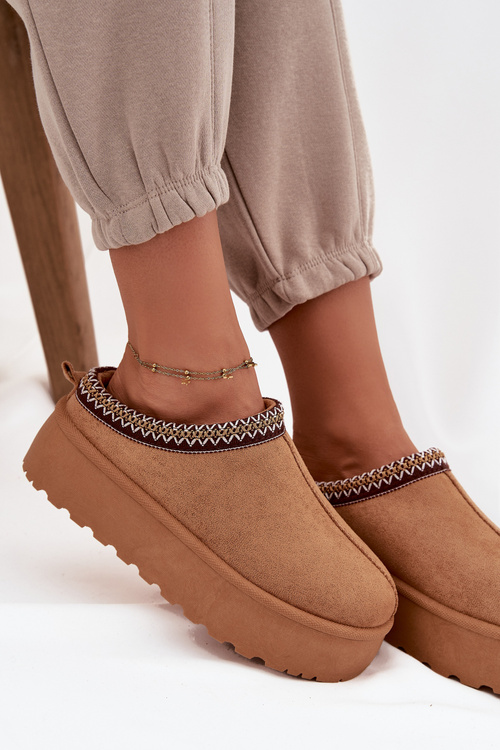 Dámské sněhule s ozdobným výšivkou Camel Jenira