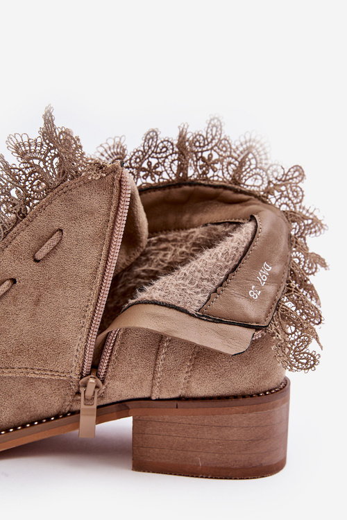 Beige Klemovia semišové ženské semišové topánky