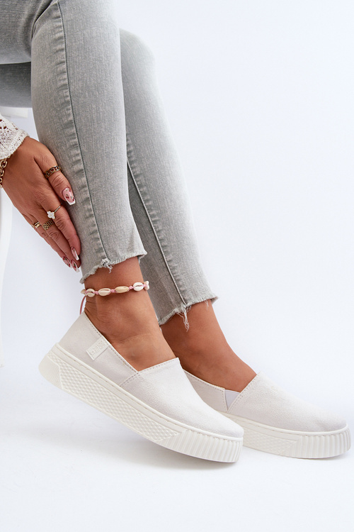 Dámské tenisky na platformě NN276006 s paměťovým pěnovým systémem Bílé