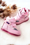 Izolované snehové topánky s ružovým váhnejším zipsom