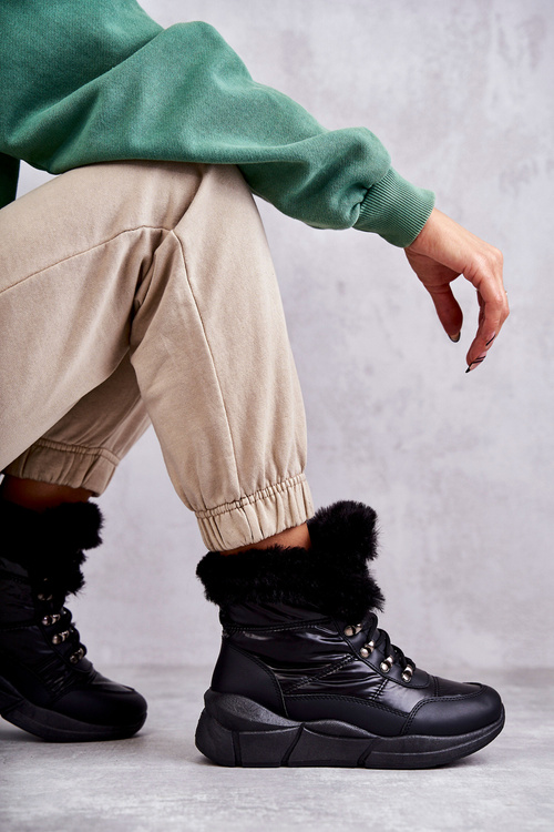 Dámské šněrovací boty do sněhu Černe Anna