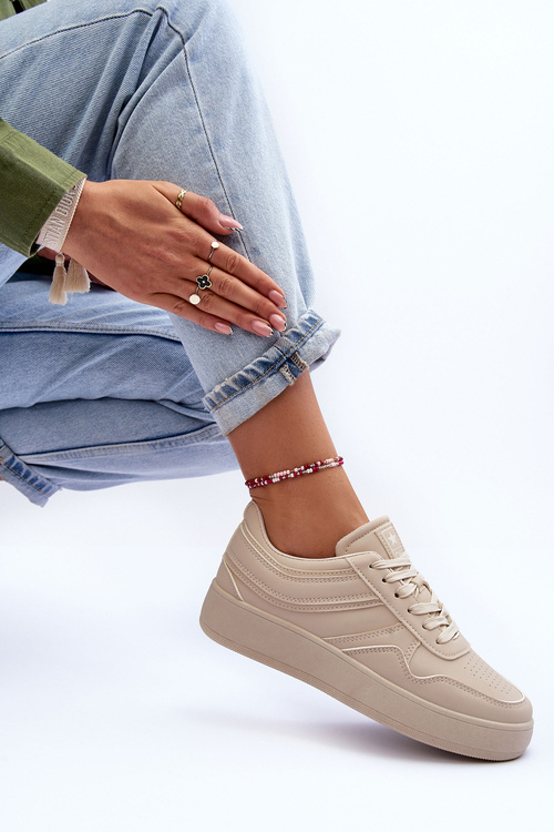 Dámske športové topánky na platforme Beige Pudina