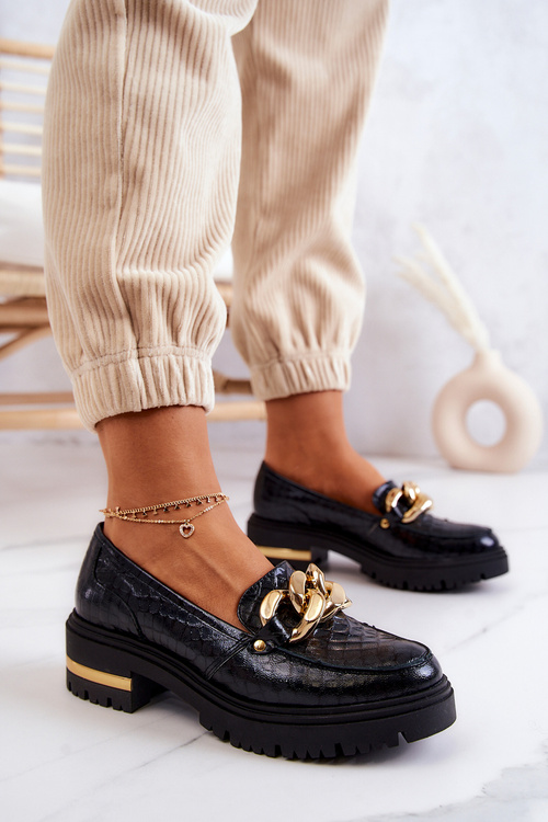 Dámske kožené topánky Black Mollie