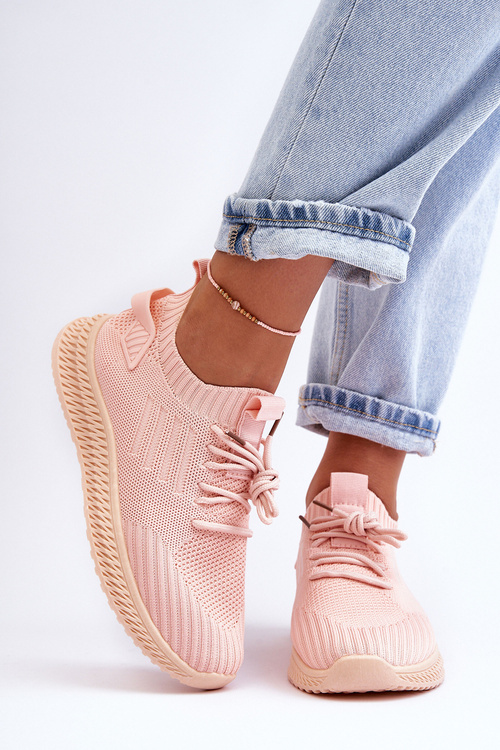 Dámsky sklz -ružové športové topánky si všimnú