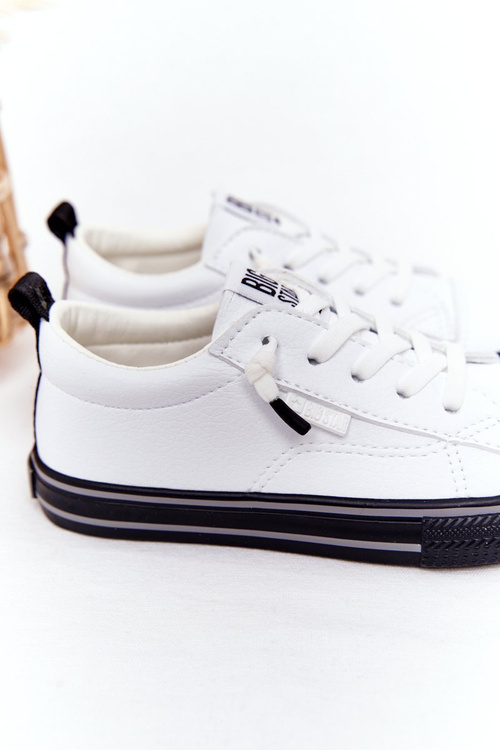 Veľká hviezda HH374037 Biele kožené tenisky