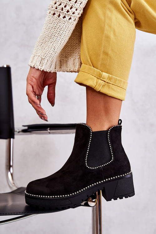 Dámské Kozačky S Cvoky Černé Afaries