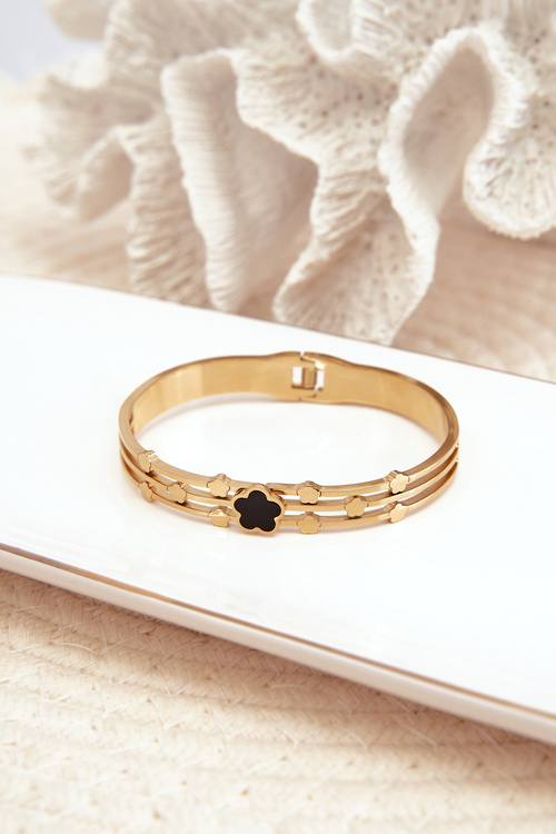 Dámský náramek s ozdobami ze nerezové oceli, zlatý