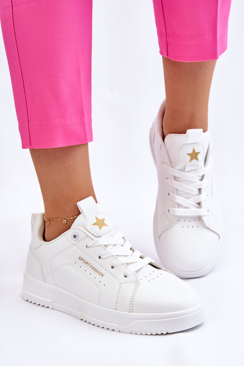 Dámska čipka -White Mikaela Športové topánky