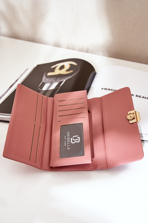 Eko Kožená Hladká Dámská Peněženka Růžová Erolia