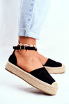 Dámske espadrilly na platforme Čierna Palermo Linen