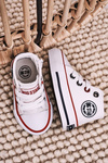 Detské vysoké tenisky s veľkou hviezdou HH374083 White Slider
