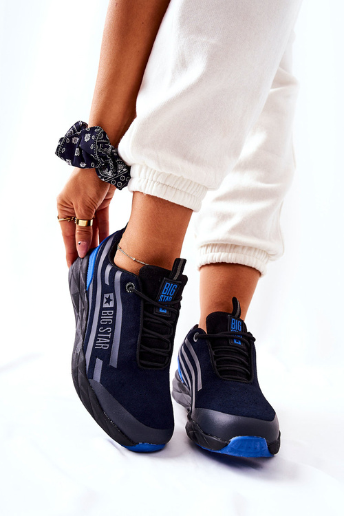 Veľká hviezda II274459 Navy Blue Leather Sports Shoe Shoe